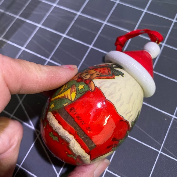 4 Vintage Decoupage Christmas Ornament Santa Reindeer Snowman Soldier - Picture 7 of 10